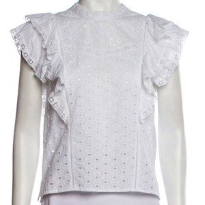 Veronica Beard Cotton Blouse 6 Like New